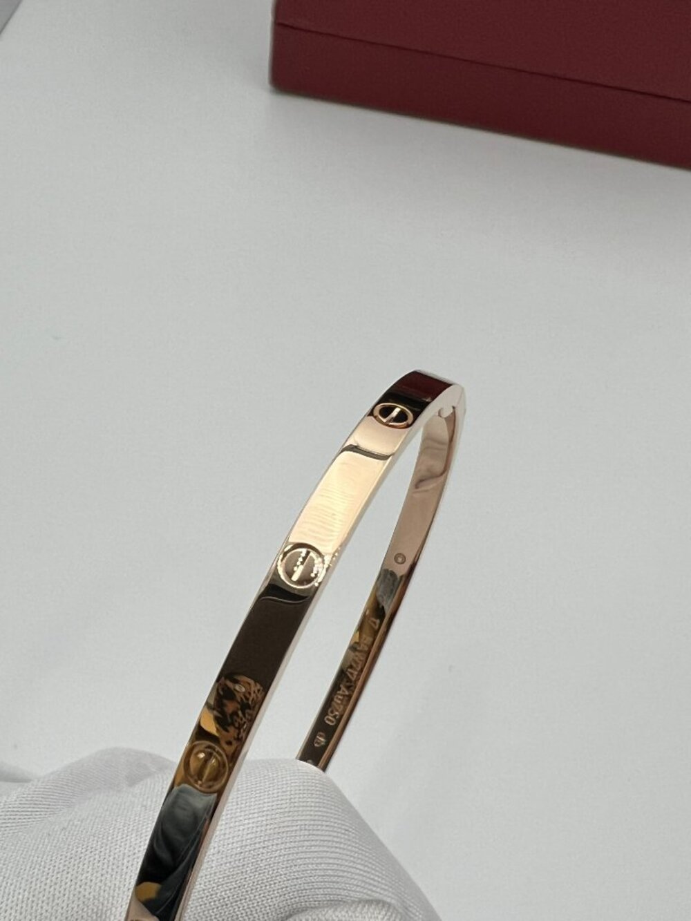 Authentic Cartier LOVE Bracelet Small Model 18K Rose Gold Size 17 Full Set - Picture 5 of 11